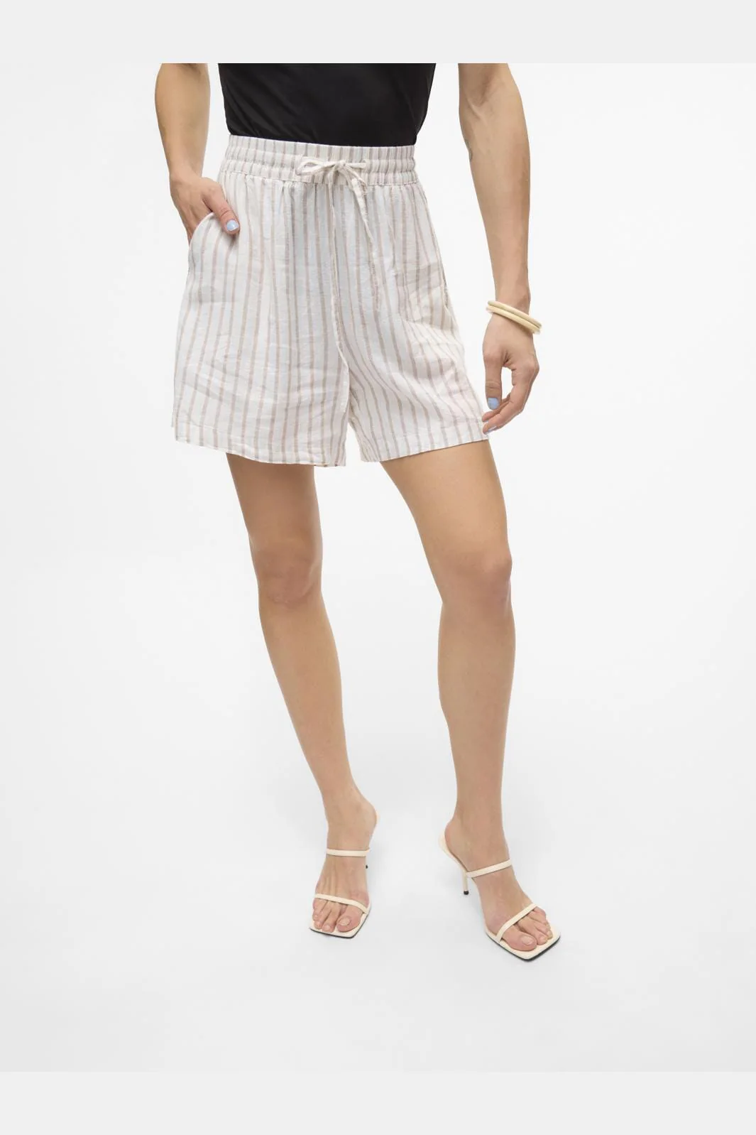 Vero Moda Vmlinn Shorts 4520681 snow white olga moon rock