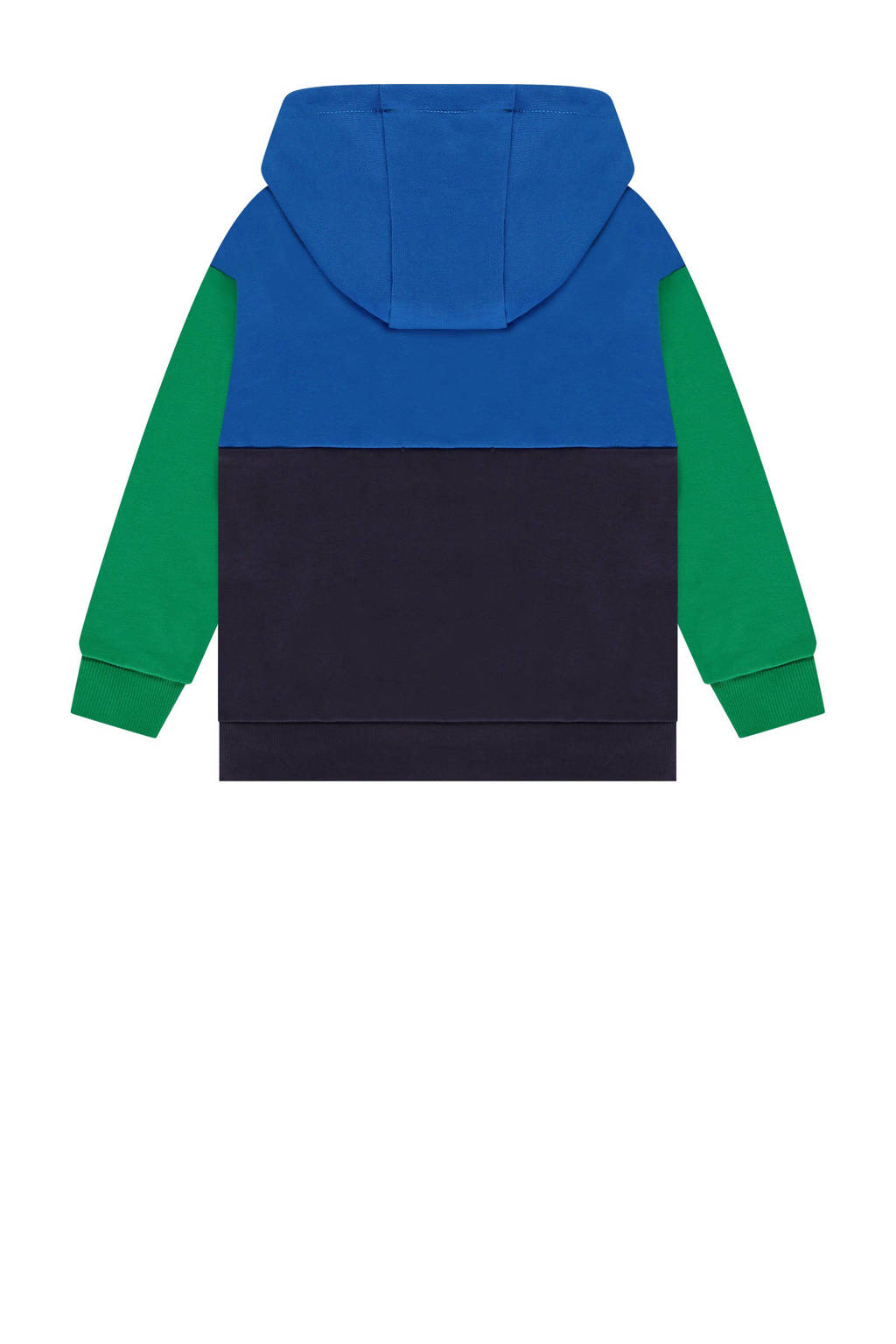 Stains&Stories hoodie donkerblauw/blauw/groen