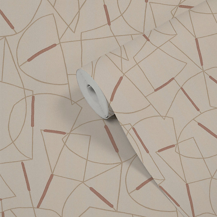 Papier vinyle sur intissé GoodHome Schiele taupe