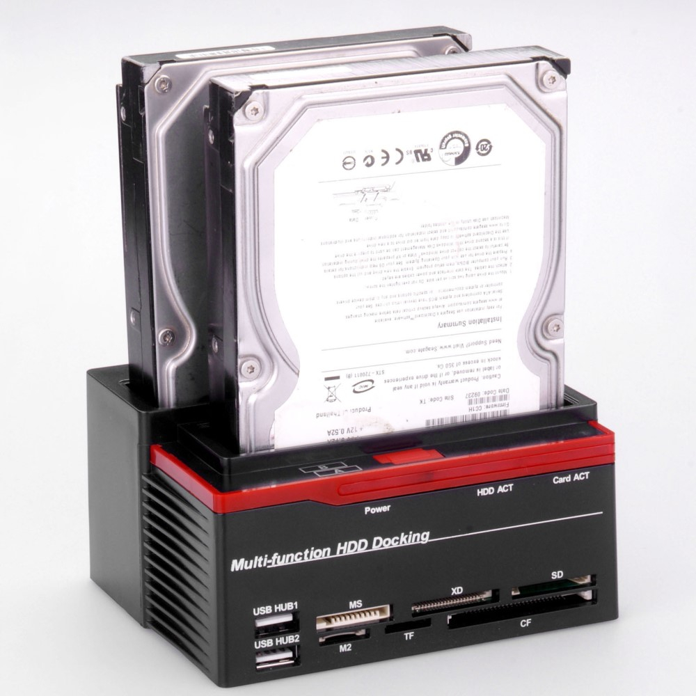 USB 2.0 SATA Dual USB Festplatten Docking Station für 2.5