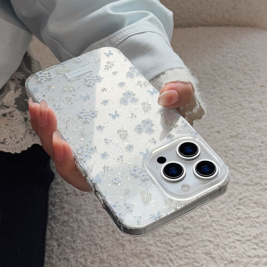 kloudkase - Bloemen telefoonhoesje - iPhone 16 Pro Max / 16 Pro / 16 Plus / 16 / 15 Pro Max / 15 Pro / 15 Plus / 15 / 14 Pro Max / 14 Pro / 14 Plus / 14 / 13 Pro Max / 13 Pro / 13
