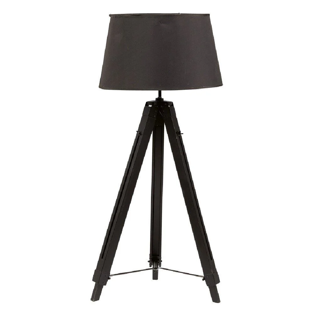 Lampadaire trépied noir hauteur réglable