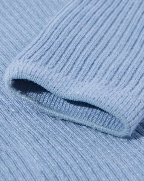 chaussettes femmes à côte - 1 paire bleu clair