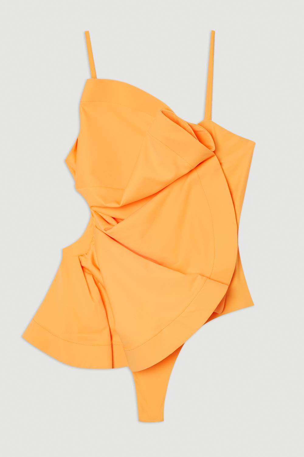 KarenMillen Maillot de bain jambe haute à volants dramatiques et à brides