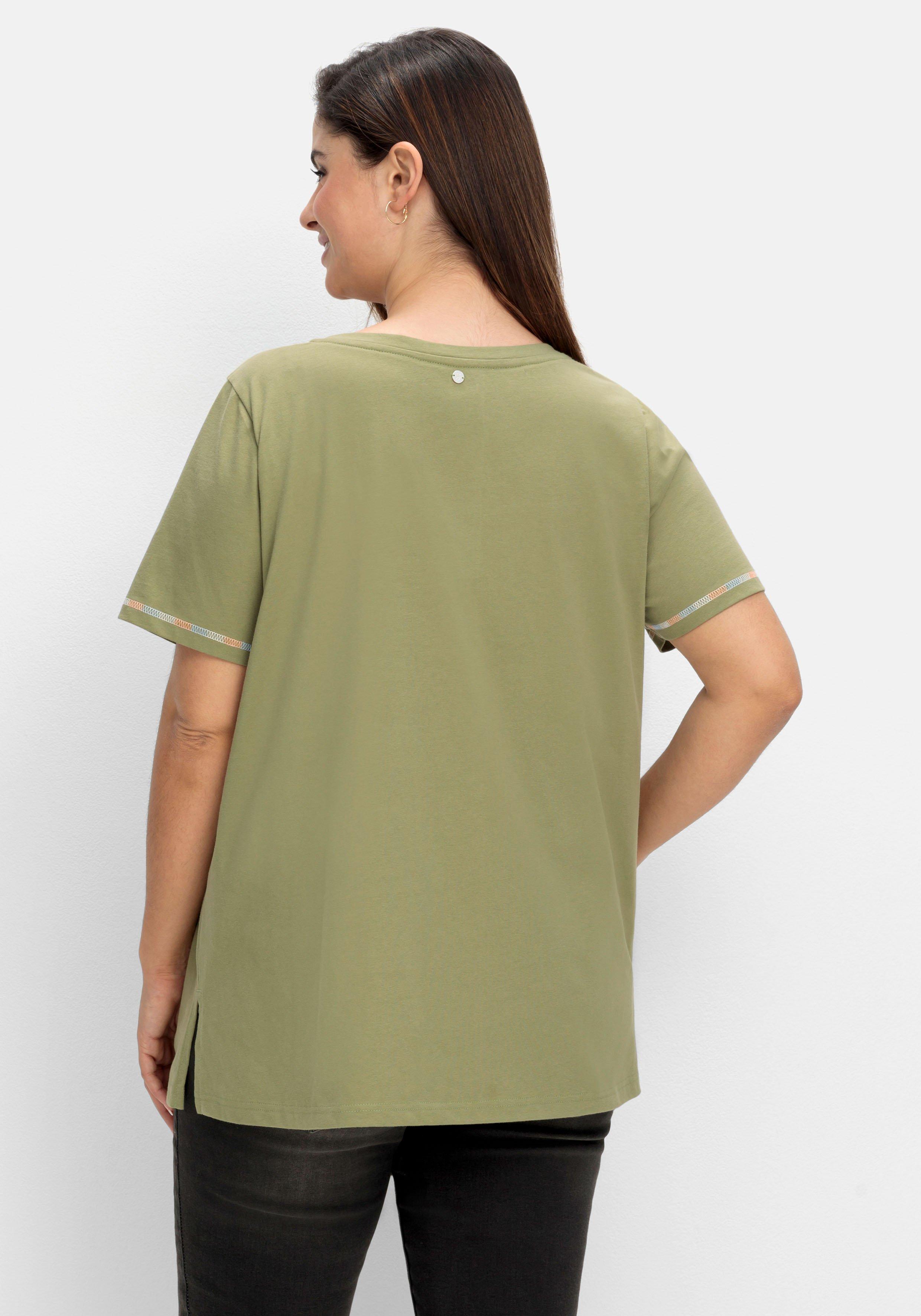 Shirt mit Karreeausschnitt