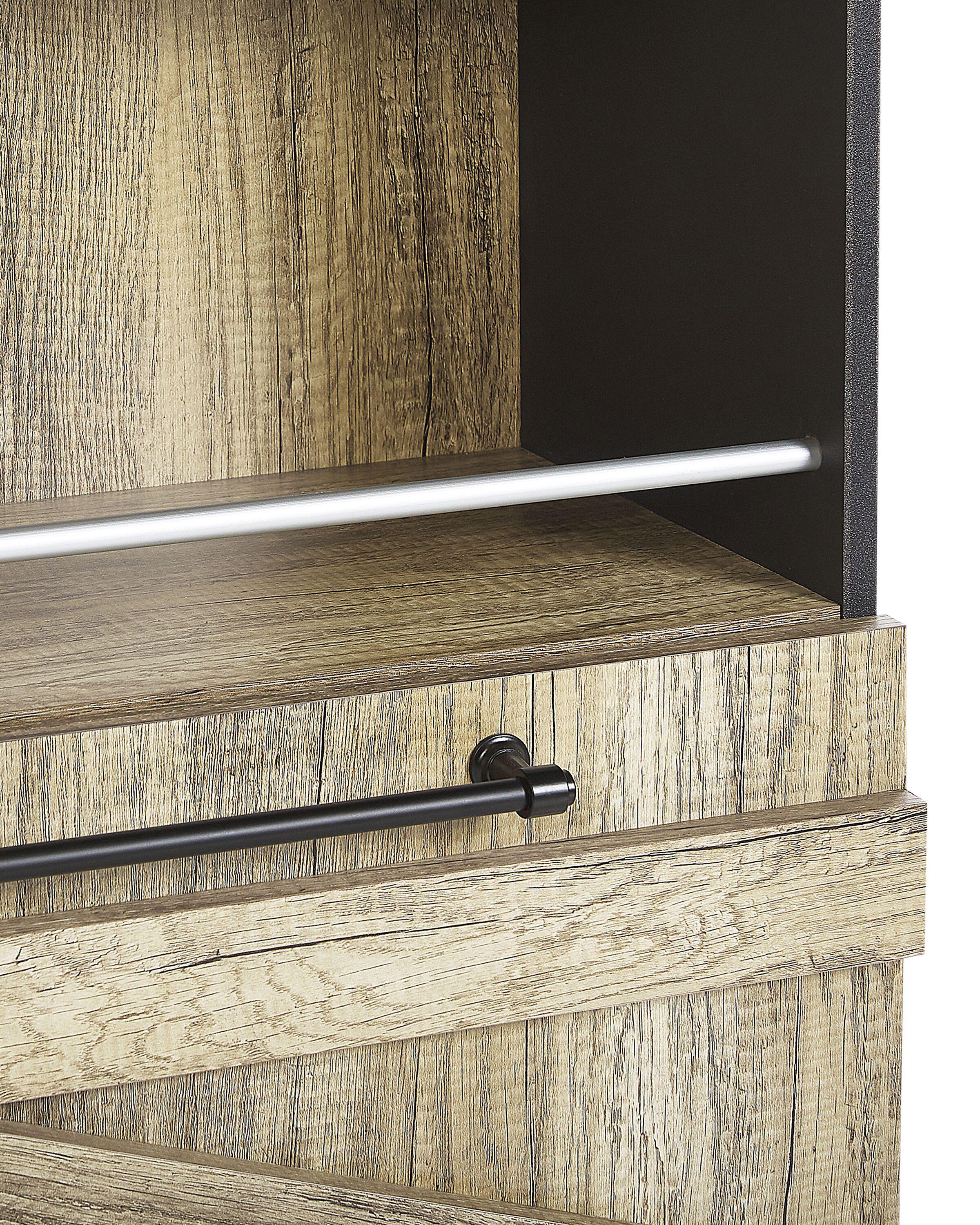 Boekenkast met 4 planken SALTER 163 cm Bruin/zwart