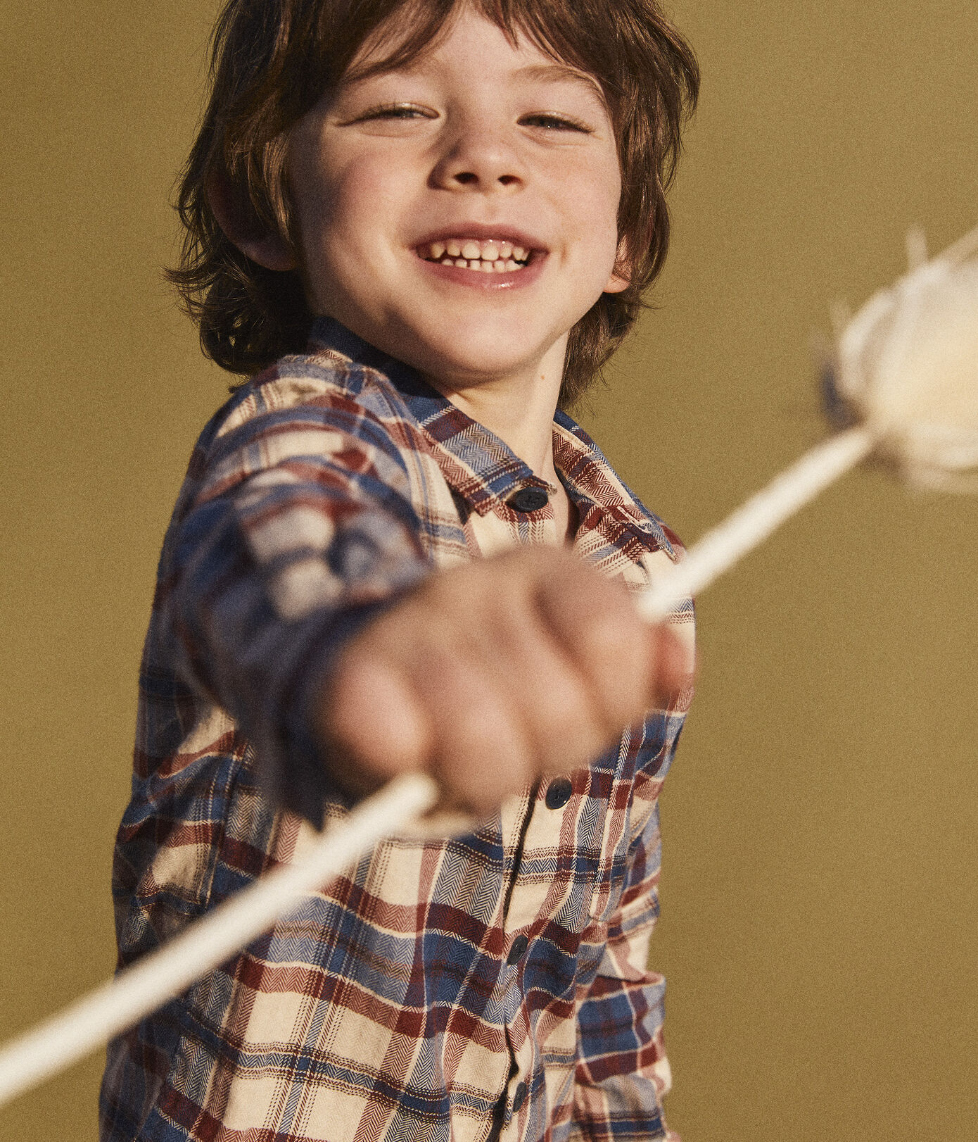 Chemise à carreaux en flanelle enfant garçon