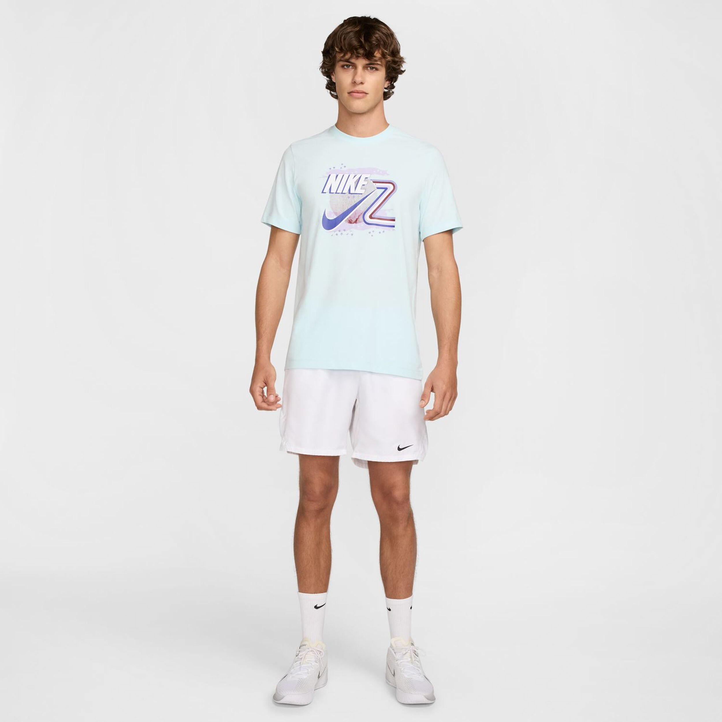 Nike Court Dri-Fit Tee T-shirt Hommes - Bleu Clair