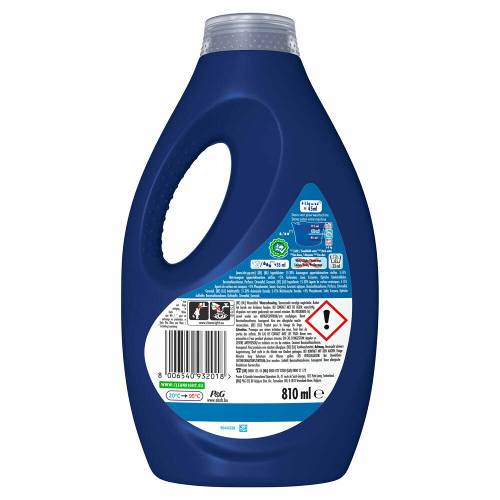 Dash Vloeibaar Wasmiddel Platinum 18 Wasbeurten810 ml