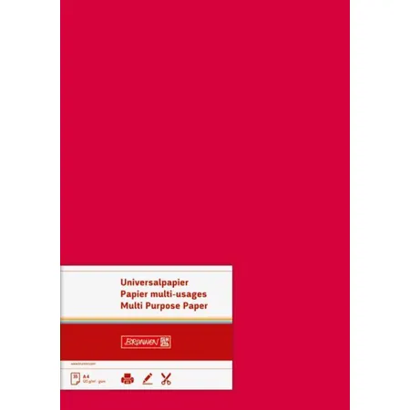 BRUNNEN Briefbögen Universalpapier A4, 120g/m², 35 Blatt, mittelrot