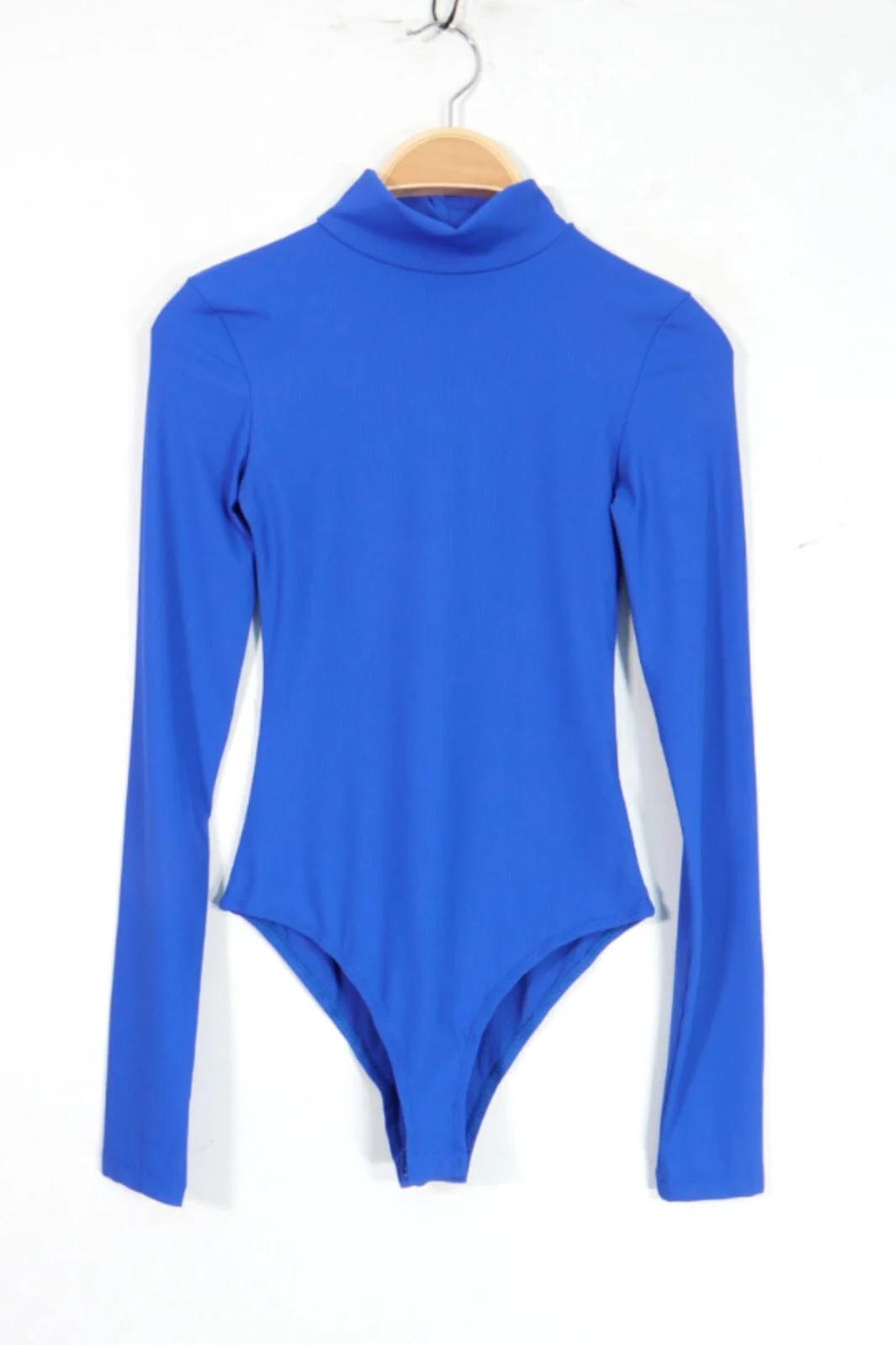 A-bee Long Sleeve Mock Neck Bodysuit 1603 royal blue