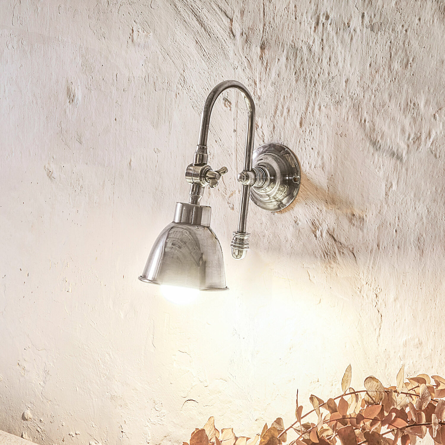 Wandlampe Gemma antiksilber