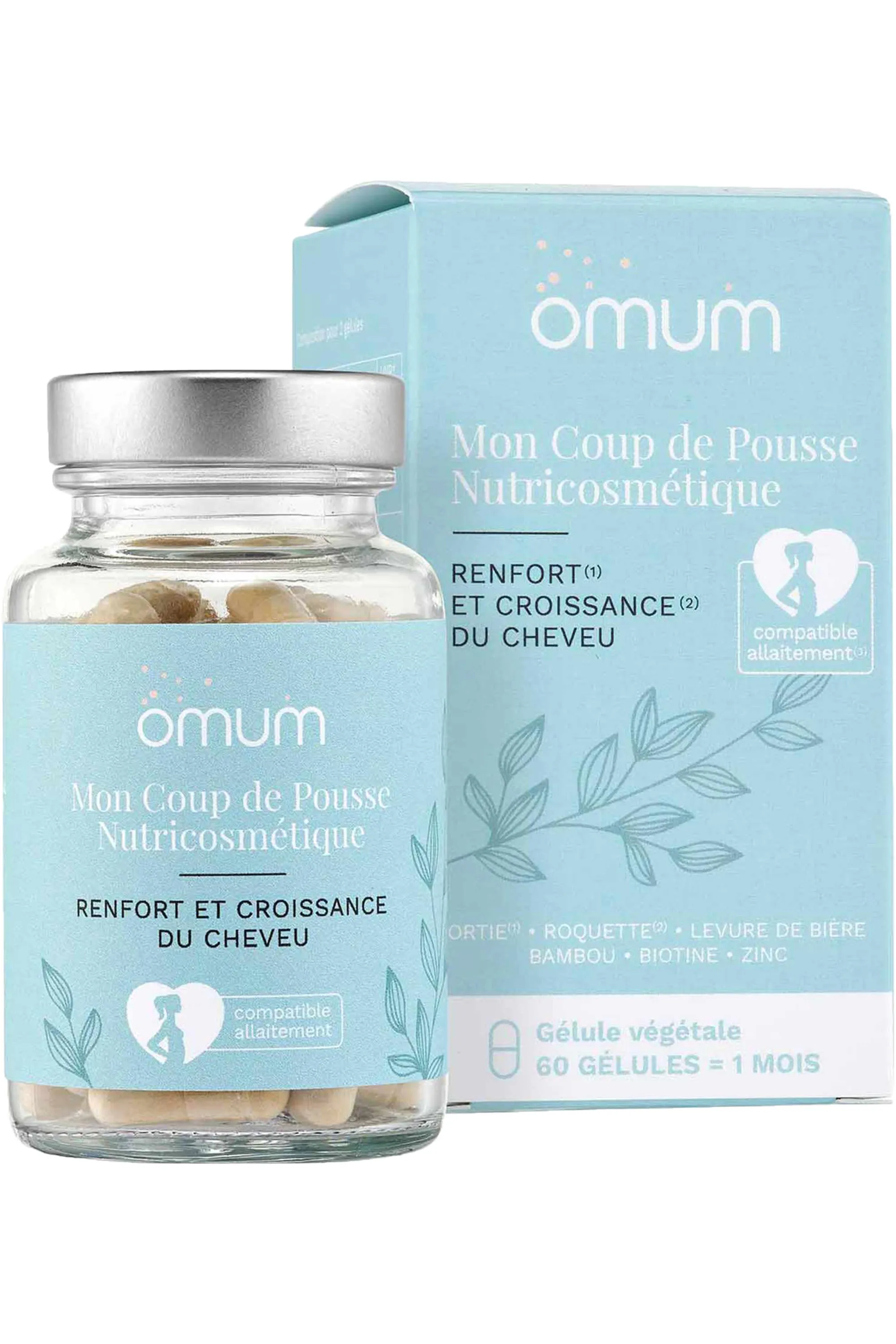 Omum Compléments Alimentaires croissance cheveux Mon Coup de Pousse Nutricosmétique-33.3 g