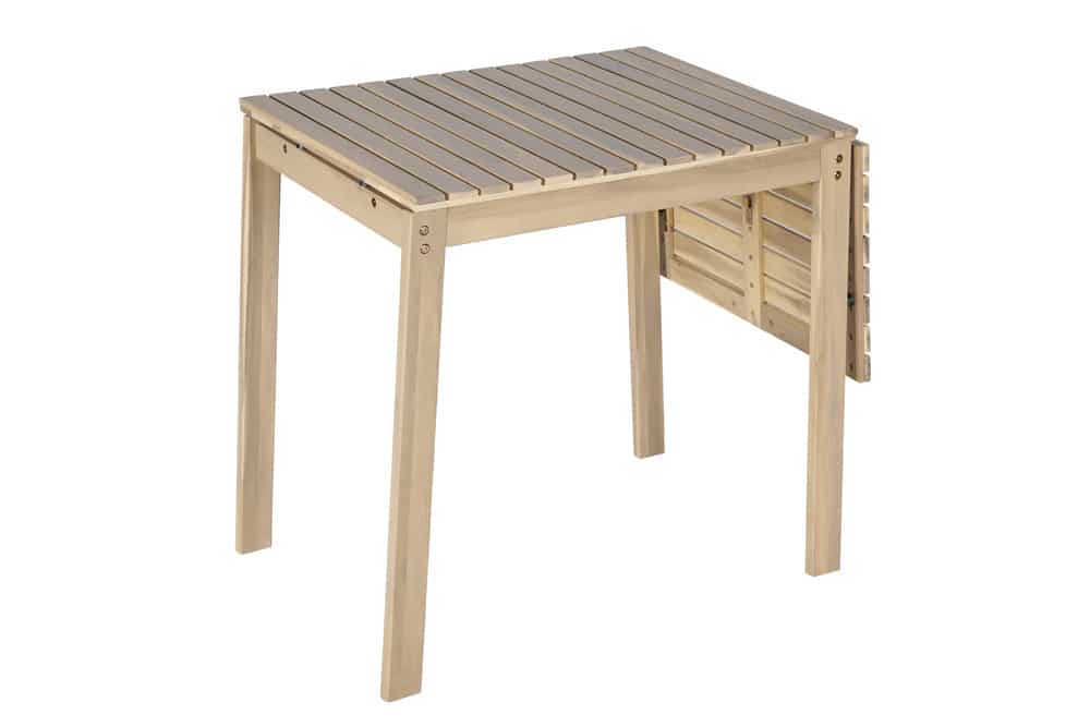 Outdoor Balkontisch BALI 110cm natur hell Akazienholz ausklappbar wetterfest