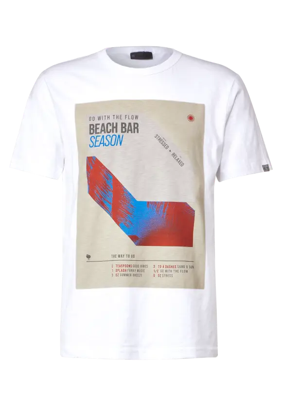 T-Shirt mit Frontprint - White