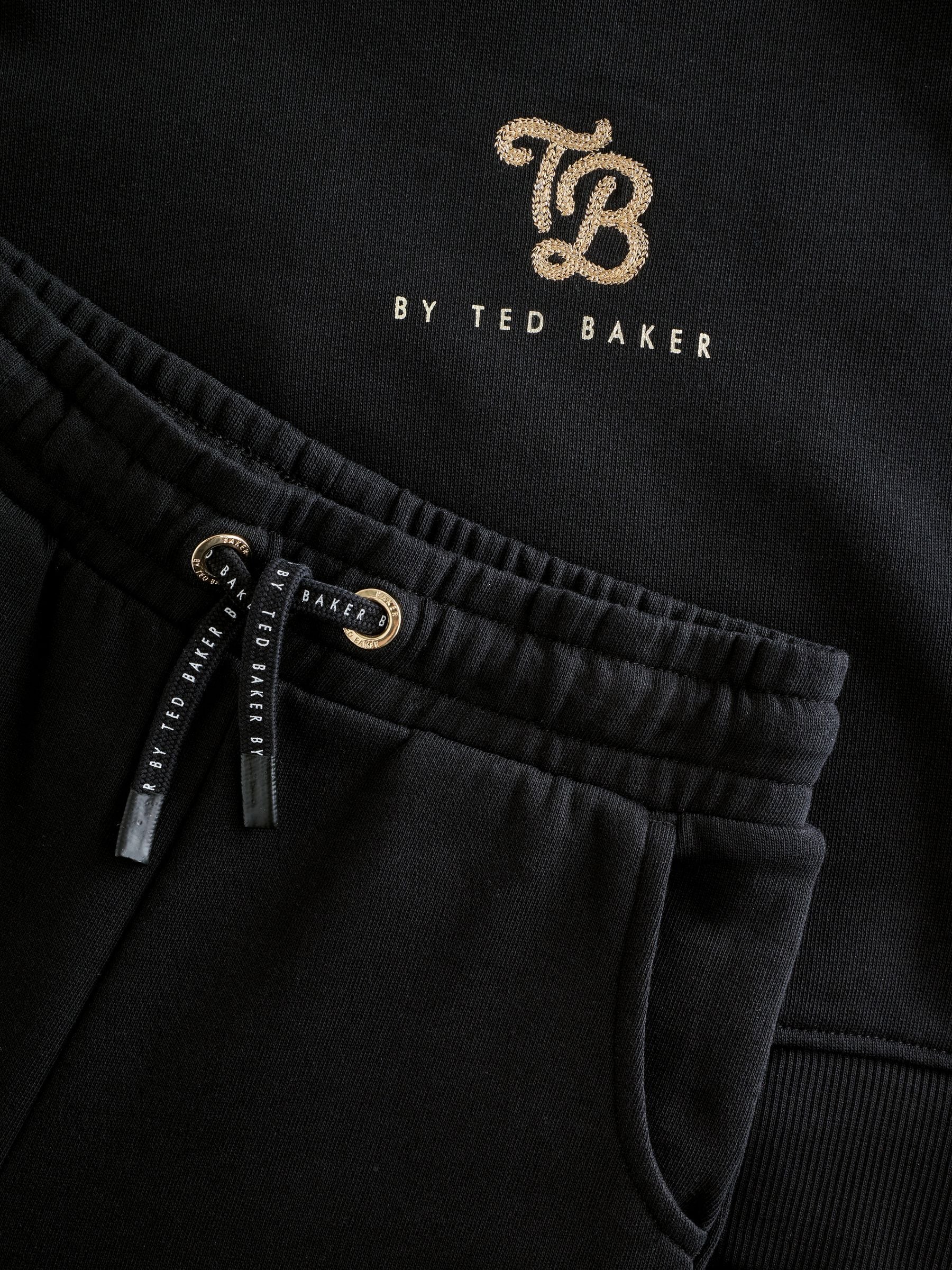Zwart - Baker by Ted Baker 2 Piece Varsity Sweater and Wide Leg Joggers Set