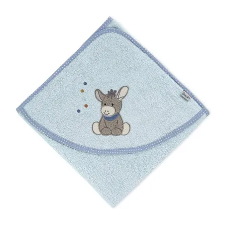 Sterntaler Badetuch Ente Emmi hellblau, 100x100 cm