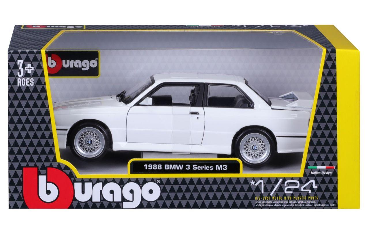 BMW M3 (E30) 1988 Weiss 1:24Sammlermodell im Massstab 1:24