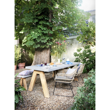 KARWEI tuintafel Vic light teak hout 215 x 95 cm