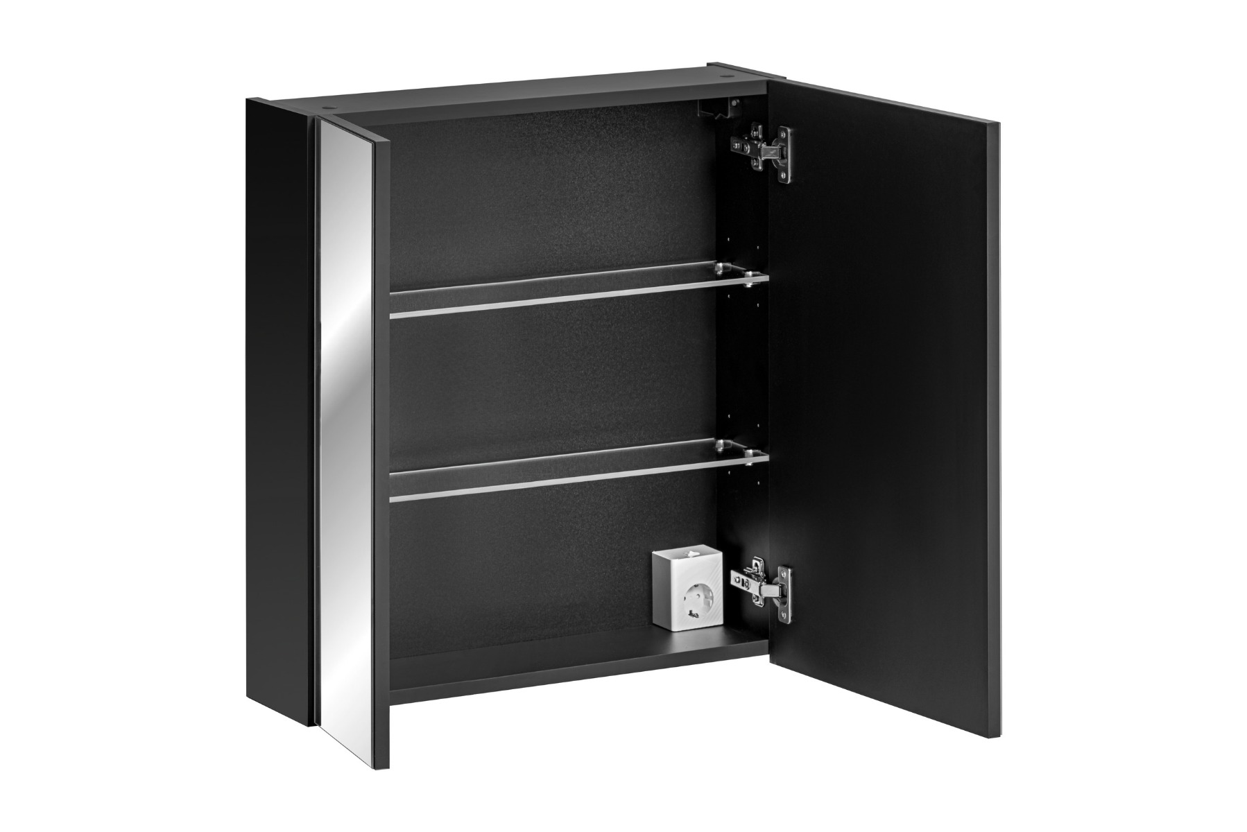 Comad Santa Fe Black spiegelkast 60cm