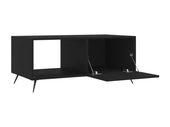 Table basse noir 90x50x40 cm bois d'ingénierie