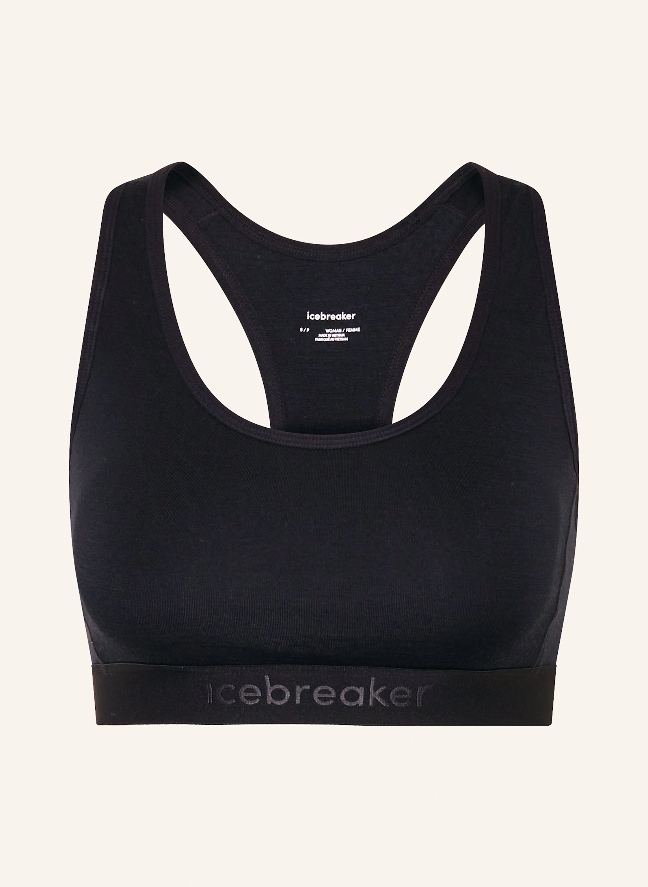 icebreaker Sport-BH MER 125 ZONEKNIT mit Merinowolle