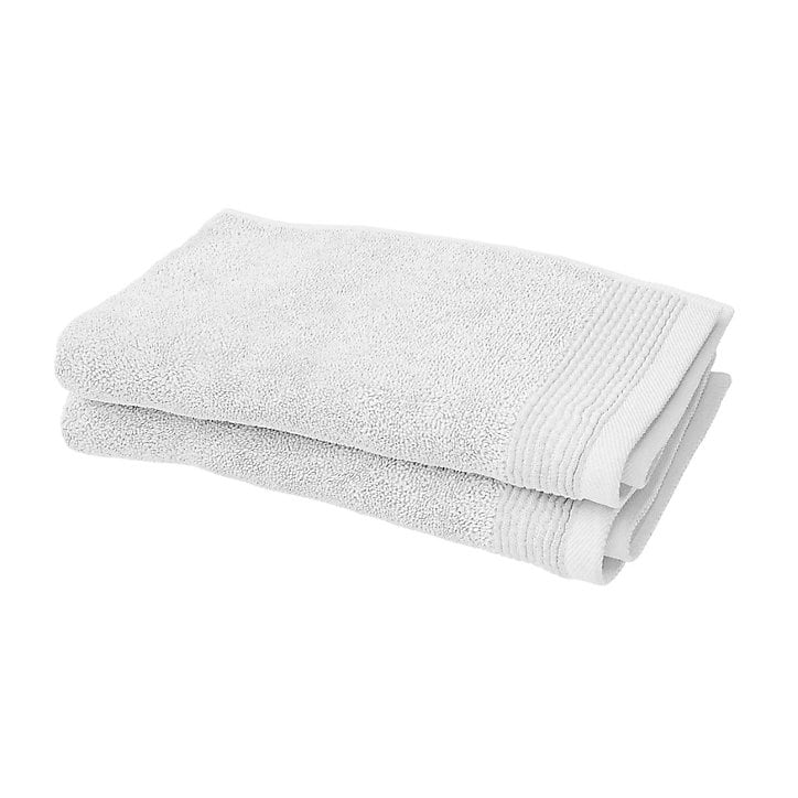 Lot 2 serviettes de toilette blanche Koros 50 x 30 cm GoodHome