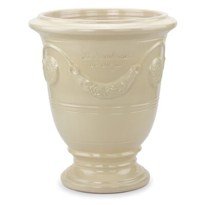 Pflanzkübel Vase d’Anduze, Cremeweiß, Groß