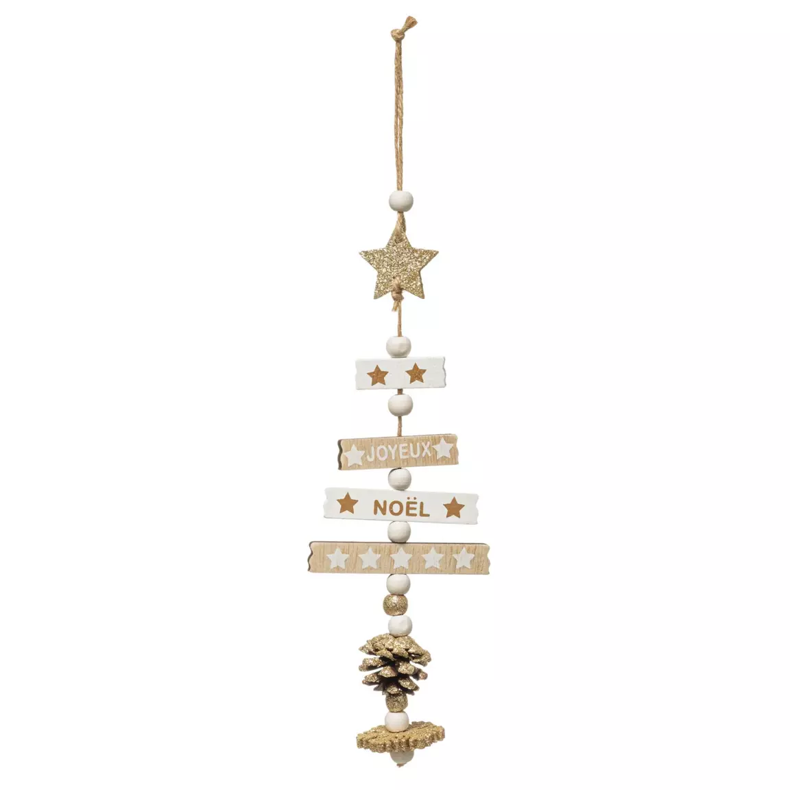 Sapin de Noël à suspendre (H31 cm) Sapin articulé Blanc