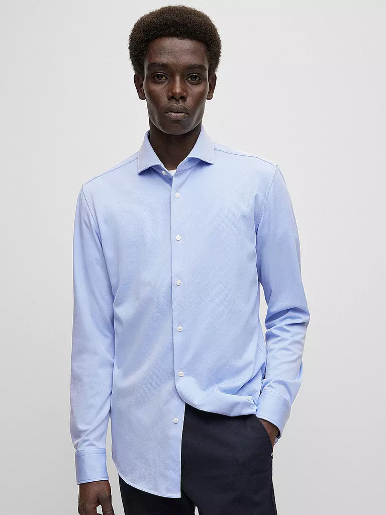 BOSS Hemd Slim Fit HANK blau
