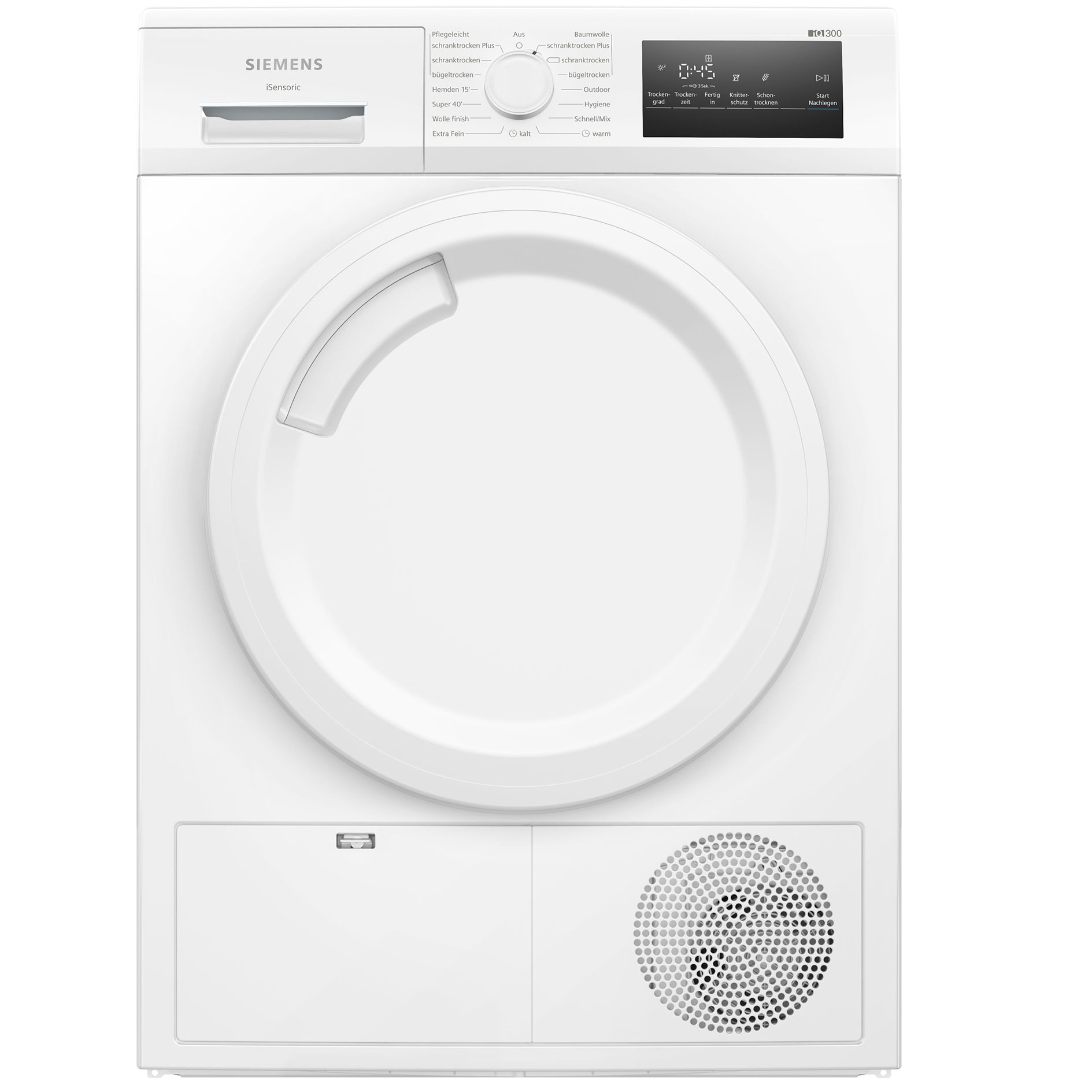 SIEMENS Kondenstrockner WT43N203 - weiß - 8 kg - B