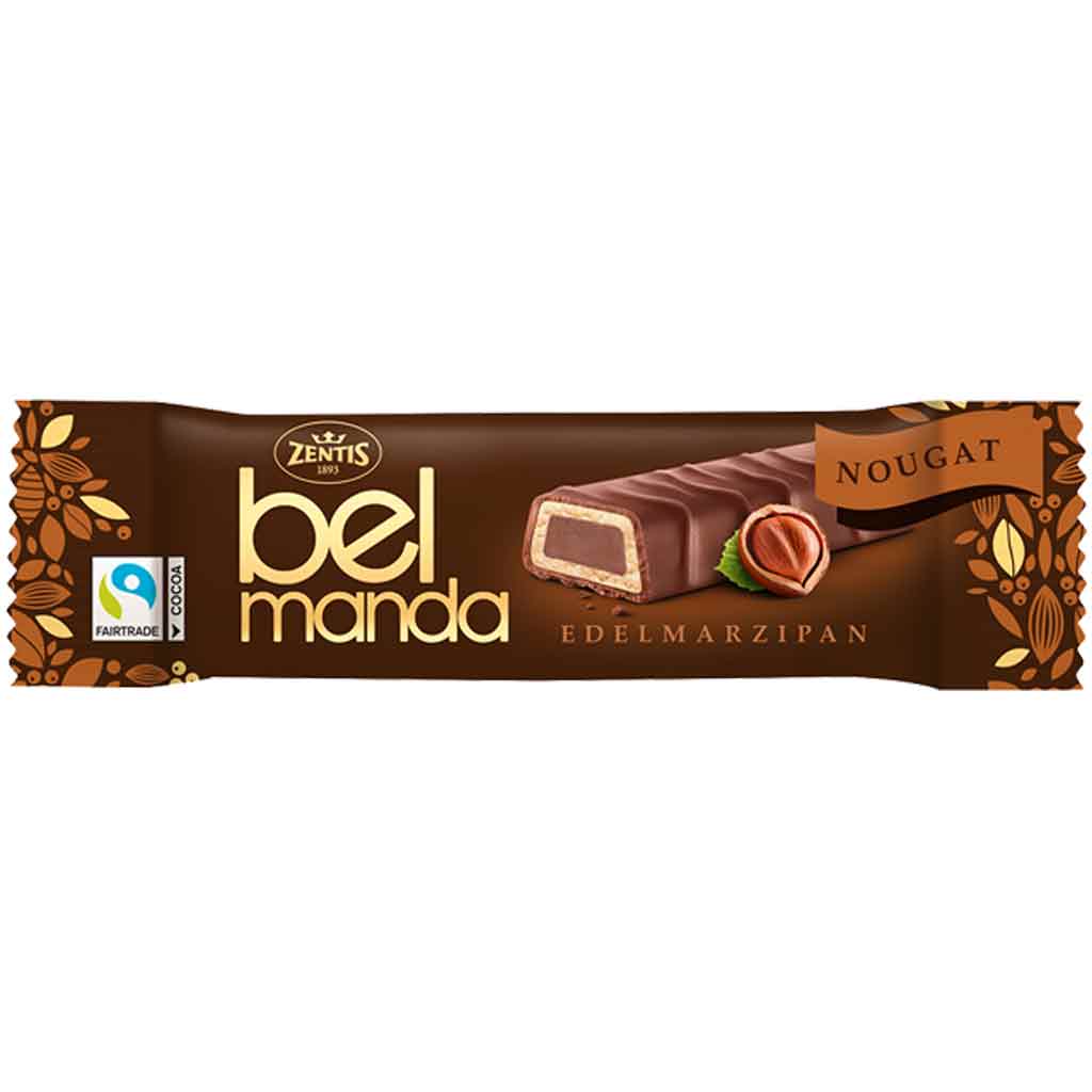 Zentis Belmandel Edelmarzipan Nougat Riegel 18x40g=720g MHD:30.9.25