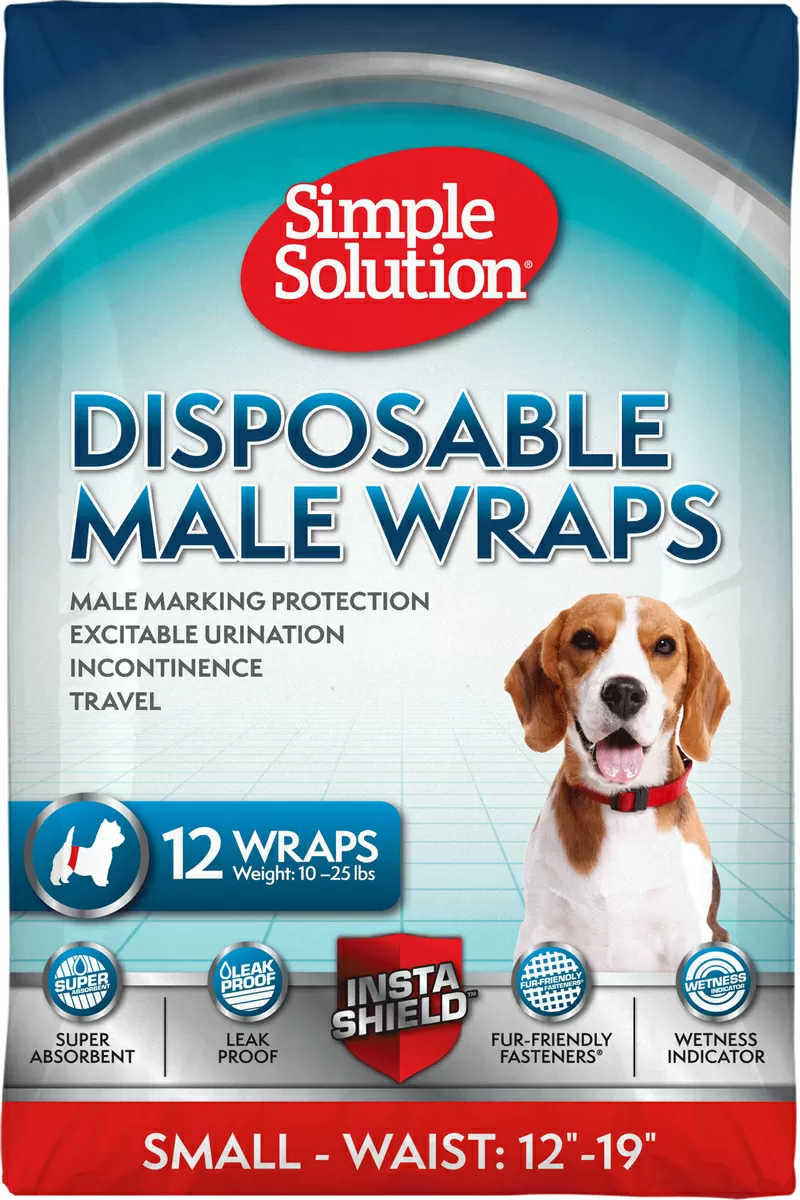 Simple Solution mavebånd til hanhunde, engangs str. s - 12 stk.