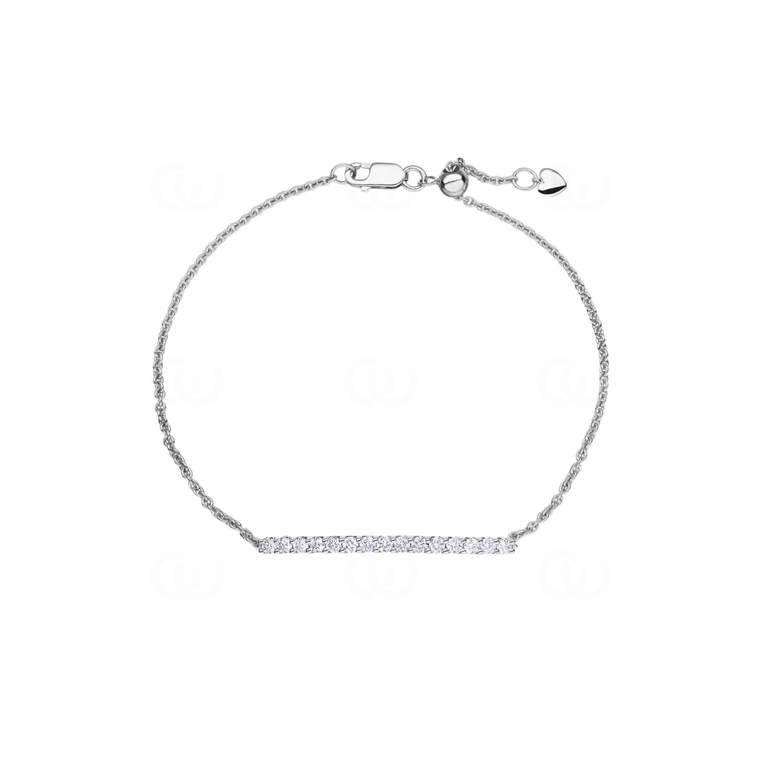 0.50 Karat Diamantarmband 750/18 K Weissgold