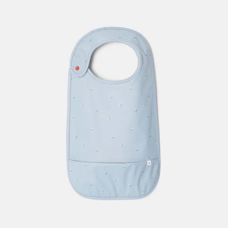 Bavoir à poche en coton enduit bleu mixte Absorba Bleu
