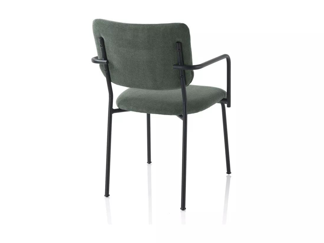 Set de 2 Chaises avec accoudoirs LOIS vert bouteille