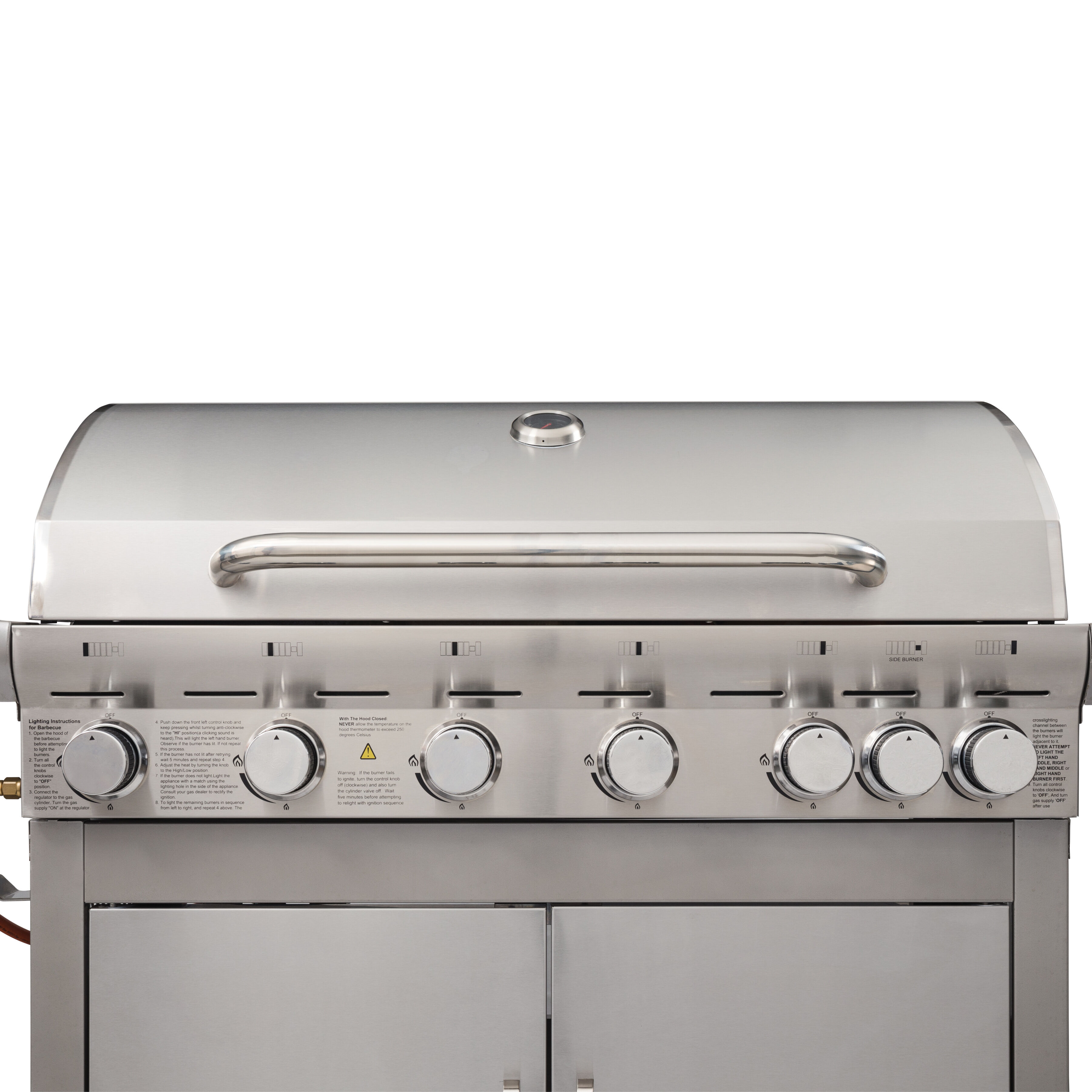 Gasgrill Edelstahl mit 6+1 Brenner