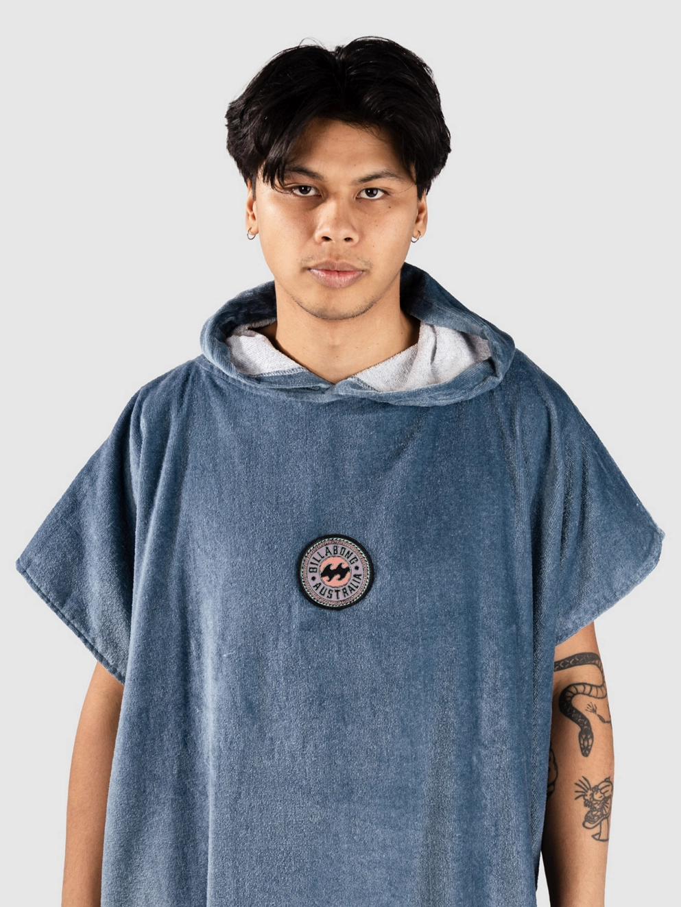 Billabong Mens Hooded Surf Poncho glacier blue