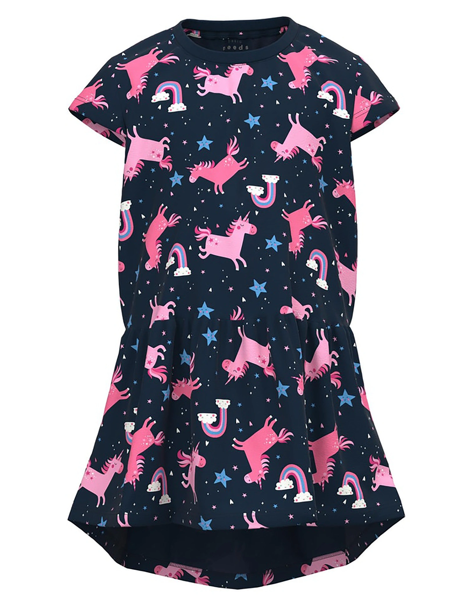 Kurzarmkleid NMFVIGGA - UNICORN in dark sapphire