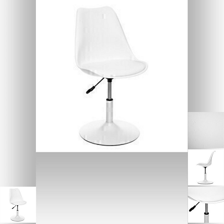 Lot de 2 chaises de table réglable Aiko blanc