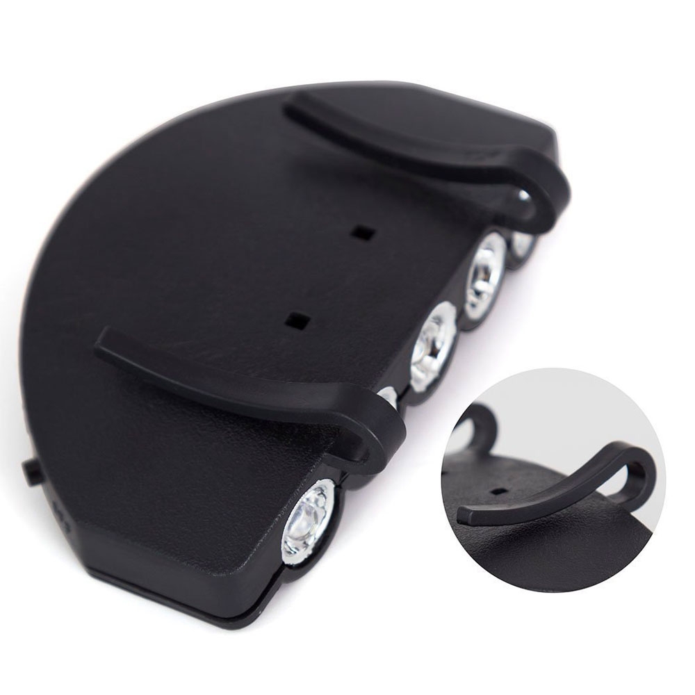 Ansteckbare 5 LED's Mützen Stirnlampe Taschenlampe zum Anklippen Cap Light