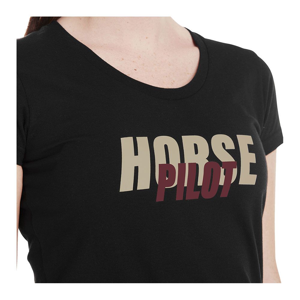 Horse Pilot TEAM - Tee-shirt Femme black