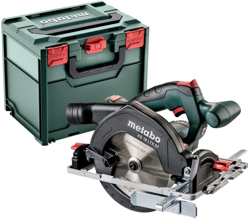 Metabo KSA 18 LTX 57 18V Li-Ion cirkelzaagmachine (body in Metaloc) zonder accu's en lader