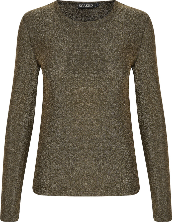 Soaked in Luxury SLSkylara Round Neck LS Gold