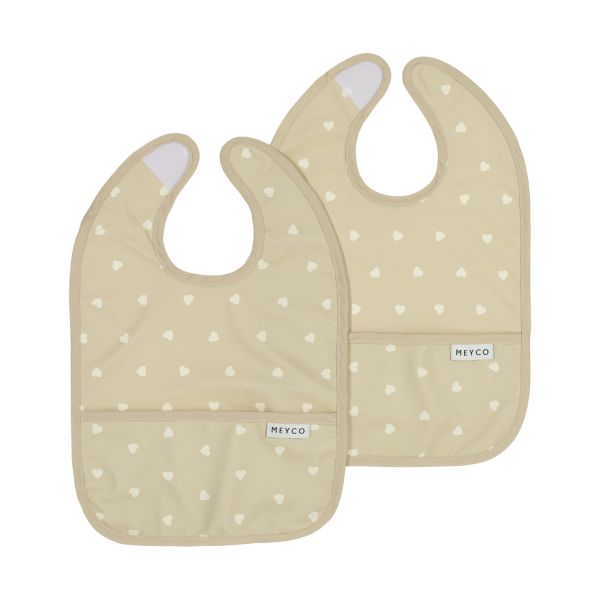 Meyco Baby Slab met Opvangbakje - Gingko - 2-pack - Soft Sand