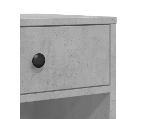 Support d'imprimante avec roulettes gris béton 60x40x68,5 cm