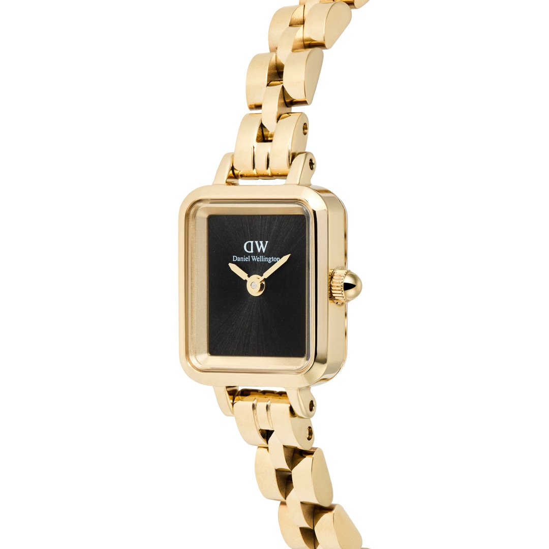 Daniel Wellington Quadro Mini Arch 3-link Onyx Sunray Gold