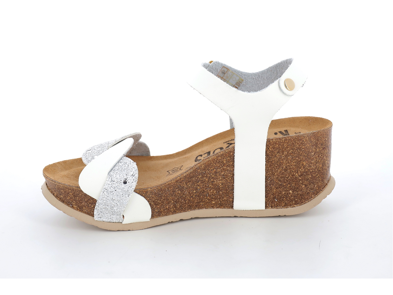 K. daques-CAMOS Matières combinées Blanc Argent