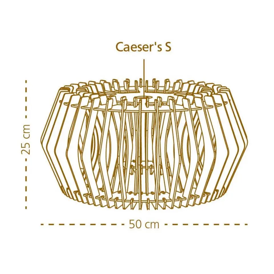 Bomerango Caeser S houten lampenkap small - Ø 43 cm