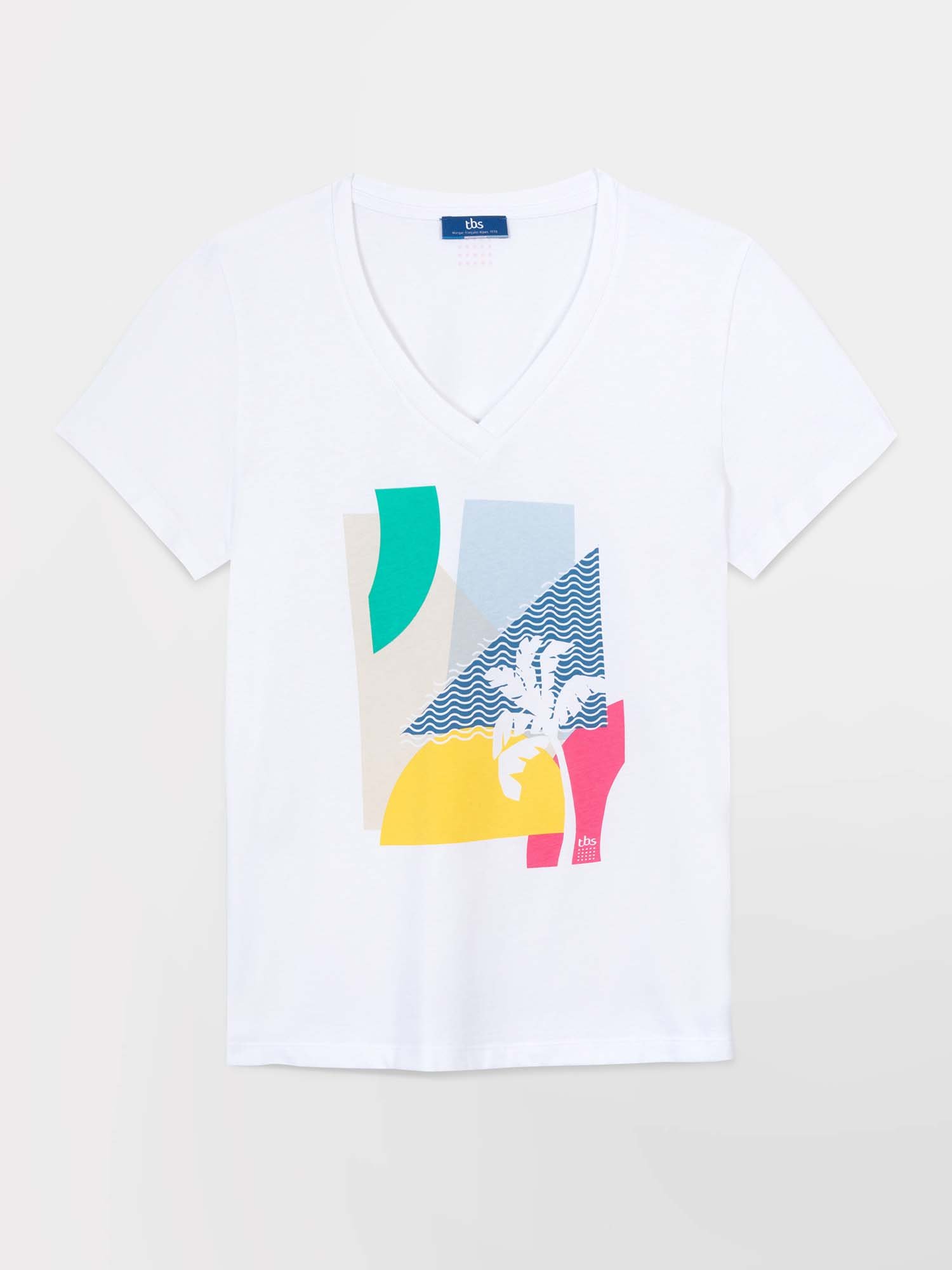 Tee Shirt Femme Coton Biologique Motif Blanc